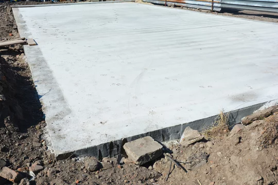 Concrete slab foundation