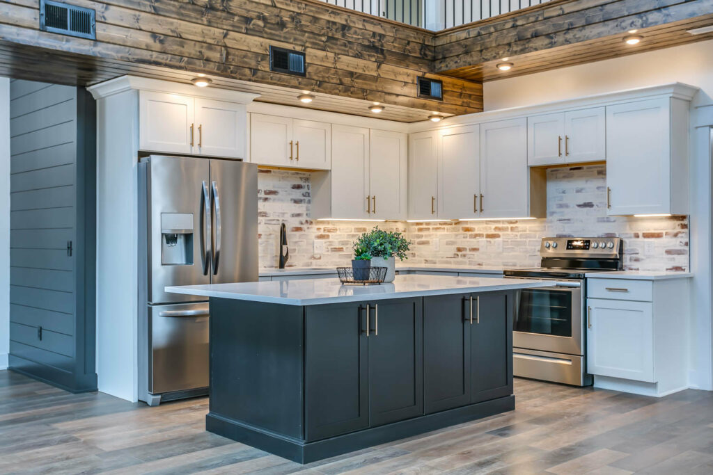 Kitchen with stainless appliances