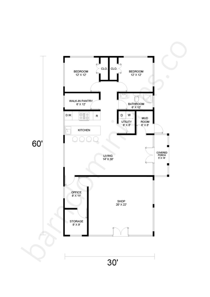 barndominium floor plan