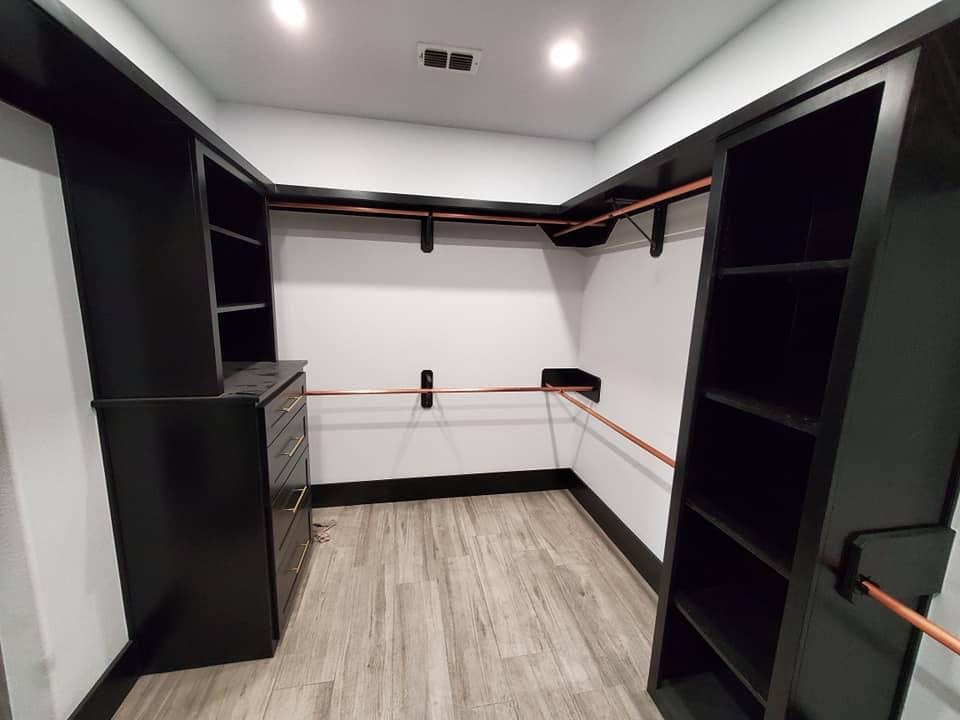 Eastern Texas Barndominium Closet Interior