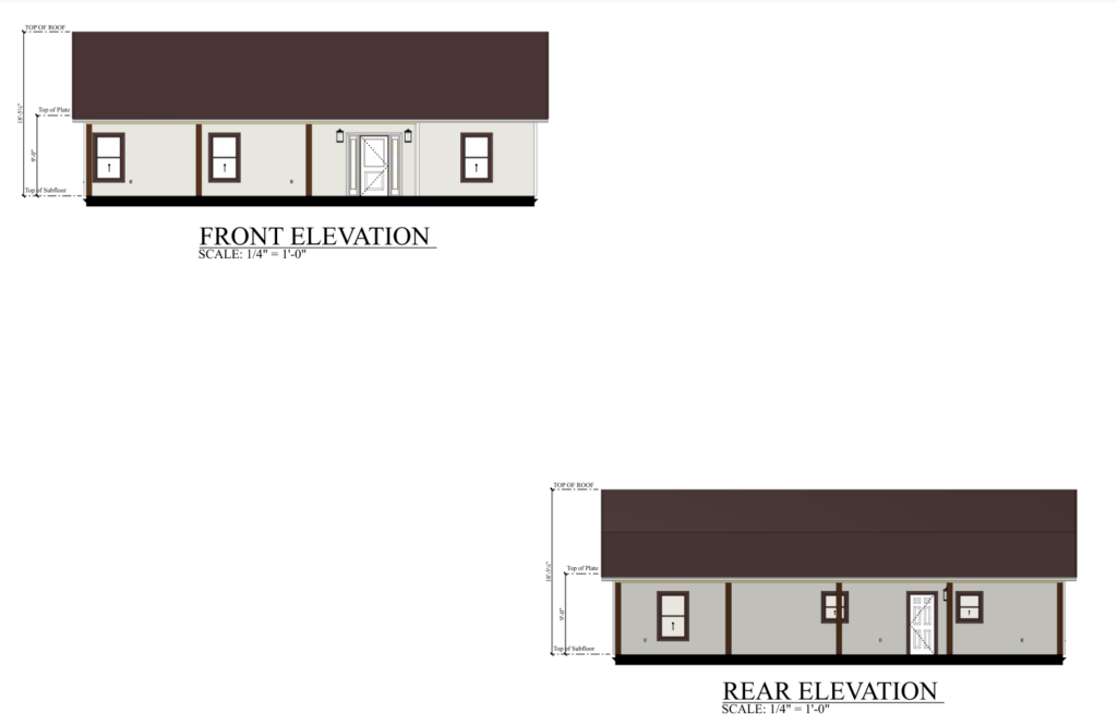 PL-61704 Milan Front & Rear Elevation