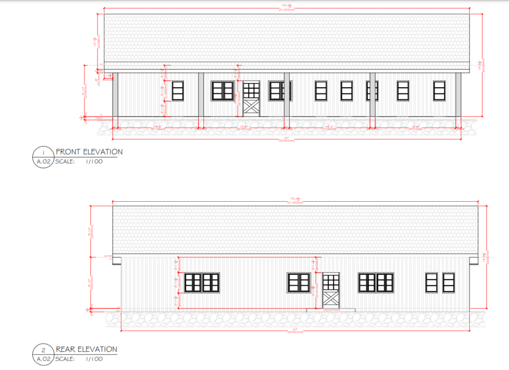 PL-62203 Front and Rear Elevation