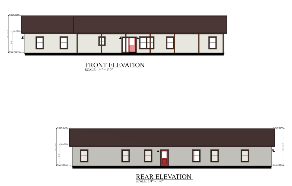 PL-62312 Harmony Front & Rear Elevation