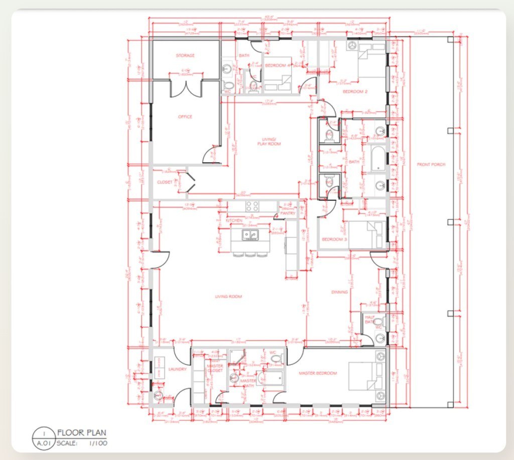 single-story barndominium floor plans