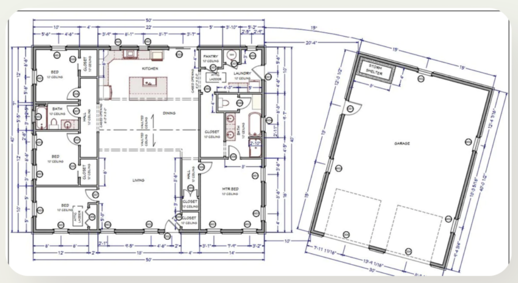 single-story barndominium floor plans