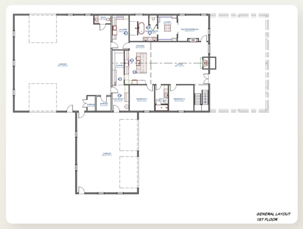 single-story barndominium floor plans