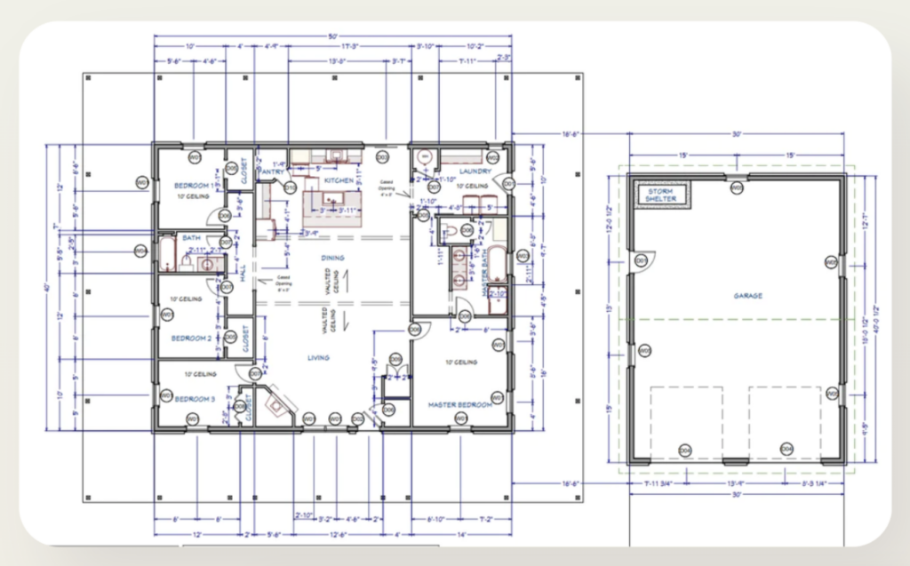 single-story barndominium floor plans